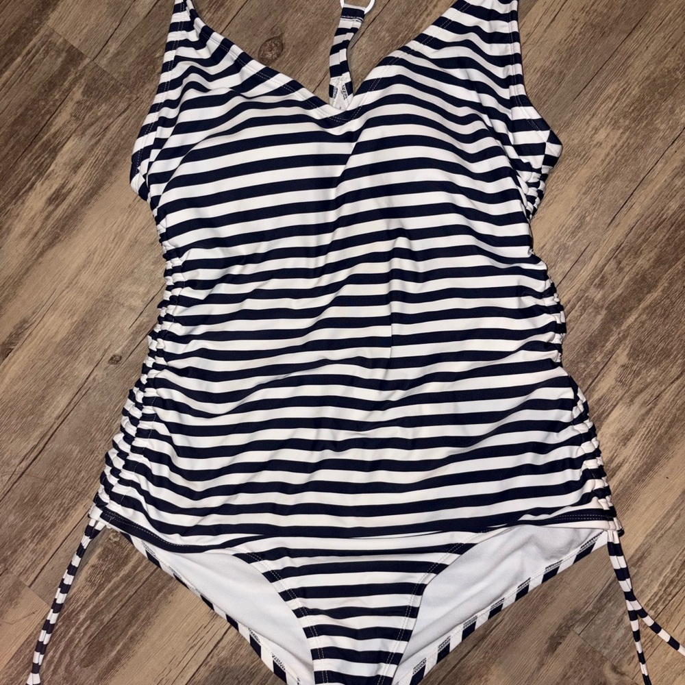 Striped One-Piece Swimsuit